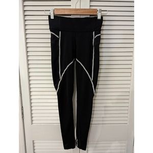Athleta black reflective leggings XXS